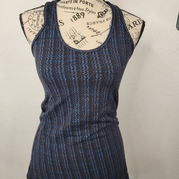 Lululemon Cool Racer Back Tank Top Sz 4 Ziggy Gem Blue Multicolor - Picture 2 of 6